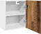 vidaXL - Hangkasten - 2 - st - Lyon - 50x31x60 - cm - bewerkt - hout - oud - houtkleurig