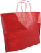 Tas - Papier - gedraaid papieren koord - 46x31.5cm - bodemvouw 15cm - papieren draagtas - rood - 50 stuks