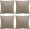 vidaXL Sierkussens 4 st 40x40 cm stof taupe