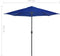 vidaXL - Balkonparasol - half - met - aluminium - paal - 270x144x222 - cm - blauw