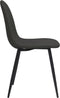 vidaXL - Eetkamerstoelen - 4 - st - 45x53,5x83 - cm - kunstleer - zwart
