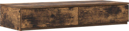 vidaXL - Ligbedlade - in - Gerookt - Eiken - - - 90 - x - 36,5 - x - 16,5 - cm - - - Van - Engineered - Wood