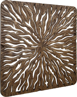 PTMD Casper Gold hout uitgesneden wandpaneel vierkant