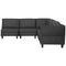 FEVIK - Hoekbank 5-zits - Zwart - Rechterzijde - 228 cm - Polyester