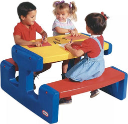 Little Tikes Grote Picknicktafel - Speeltafel voor 6 kinderen - Blauw