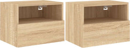 vidaXL - Tv-wandmeubels - 2 - st - 40x30x30 - cm - bewerkt - hout - sonoma - eikenkleur