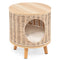 Coast Kattenhuis - Rattan - 36 x 41 cm - Afneembaar Kussen - Houten Poten - Kattenbed - Binnen