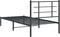 vidaXL - Bedframe - met - hoofdbord - metaal - zwart - 90x200 - cm