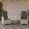 vidaXL - Tuinstoelen - 2 - st - verstelbaar - met - kussens - poly - rattan - lichtgrijs