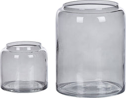 Beliani RASAM - Bloemenvaas - Grijs - Glas