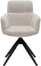 Kick Draaistoel Niek - Draaistoel - Luxe textuurstof 360 graden draaibaar - Champagne