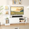 coast Woonwand TV-meubel - TV tot 50 inch - 4-laags boekenrek - Wit - 140 x 31 x 115,5 cm