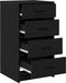 vidaXL - Dressoir - Zwart - Eik - 40x41x75 - cm - Gelaagd - Hout