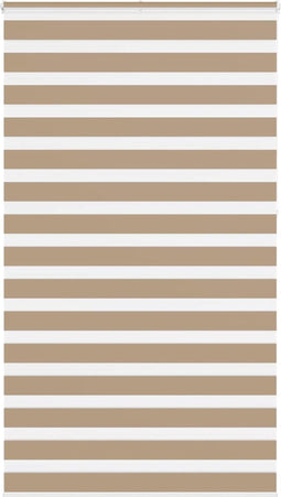 vidaXL - Zebra - Blind - 120x230 - cm - stofbreedte - 115,9 - cm - polyester - zandbruin