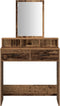 vidaXL - Kaptafel - met - lades - - - Vintage - hout - 79x41x140 - cm