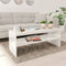 vidaXL - Salontafel - 100x40x40 - cm - bewerkt - hout - hoogglans - wit