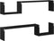 vidaXL - Wandplank - 2 - stuks - Zwart - Eiken - 100x15x70 - cm - Bewerkt - Hout