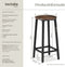 tectake® Barkruk Corby - Set van 2 - Ronde Bistrokruk - Industrieel design - MDF-hout - Donkerbruin (set van 2)