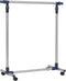 vidaXL - Kledingrek - verstelbaar - 165x44x150 - cm - roestvrij - staal - zilver