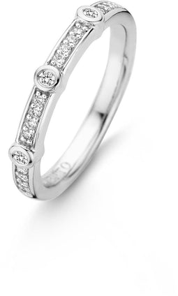 TI SENTO Ring 12149ZI - Zilveren dames ring - Zirkonia - Maat 50