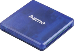 Hama 00124131 - Geheugenkaartlezer - USB 2.0 tot 480 Mbit/s - Blauw