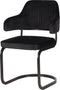 LABEL51 Otta Eetkamerstoel - Zwart - Fluweel
