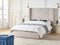 Bed met opbergruimte Fluweel LUBBON 140 x 200 cm Taupe