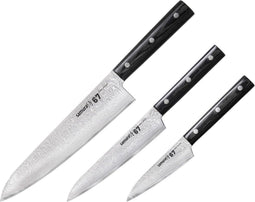 Samura - Damascus 67 Chef's Messenset - 3 Delig - Ergonomisch G-10 handvat