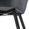 tectake® Marilyn - Eetkamerstoel - Linnenlook - Donkergrijs/Zwart - 58 x 62 x 82 cm