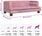 vidaXL - Hondenmand - 80x45x30 - cm - fluweel - roze