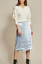 Vila Viril - Oversize V-neck Knit Top - Viscose/Polyamide/Polyester - Wit (Alyssum) Dames Maat - XS