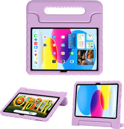 Accezz Kidsproof Backcover iPad 10.9 (2022) - Schokabsorberend - Handvat - Lila