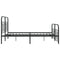 Bedframe met hoofd- en voeteneinde metaal zwart 150x200 cm
