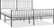 vidaXL - Bedframe - met - voetbord - zonder - matras - metaal - zwart - 180x200 - cm