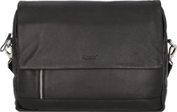 Alassio laptoptas - ORO - leer - zwart - JU-47035