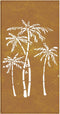 vidaXL - Wanddecoratie - tuin - palmboomontwerp - 105x55 - cm - cortenstaal