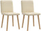 vidaXL - Eetkamerstoelen - 2 - st - stof - crèmekleurig