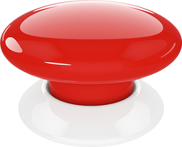Fibaro The Button - Z-Wave Plus - Scène schakelaar - Rood