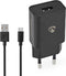 Nedis WCHAM213ABK - USB-wandlader - 12 W - Snellaad functie - 1x 2.1 A - Inclusief 1 m USB-A naar micro-USB kabel - Zwart