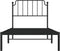 vidaXL - Bedframe - met - hoofdbord - metaal - zwart - 90x190 - cm