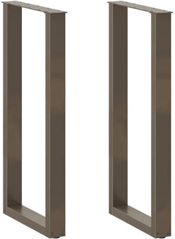 vidaXL - Salontafelpoten - 2 - st - U-vormig - 50x(100-101) - cm - staal - naturel