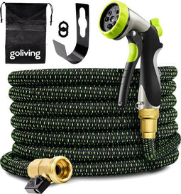 Goliving Tuinslang - Flexibel - 30 Meter - 8 standen sproeikop - Zwart