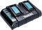 Makita DC18RD - Oplader - Snellader voor 2 accu's - USB uitgang