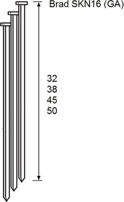 Dutack Fasteners 5138055 Brad - SKN16-20° - RVS - 1,6 x 32 mm (2000st)
