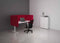 Akoestische wand Lucia breed 80CM hoog 160CM kleur lucia Zwart PO13 kleur beugel Zwart (RAL9005)