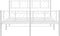 vidaXL - Bedframe - met - hoofd- - en - voeteneinde - metaal - wit - 135x190 - cm