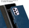 Selencia Hoesje Geschikt voor Samsung Galaxy A33 Hoesje Met Pasjeshouder - Selencia Echt Lederen Bookcase - Blauw