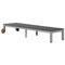 vidaXL - Ligbed - met - wieltjes - poly - rattan - zwart