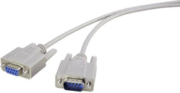 Renkforce RF-6028466 - Verlengkabel Serieel - 1x D-sub stekker 9-polig - 20.00 m - Beige