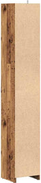vidaXL - Badkamerkast - 30x30x183,5 - cm - bewerkt - hout - oud - houtkleurig